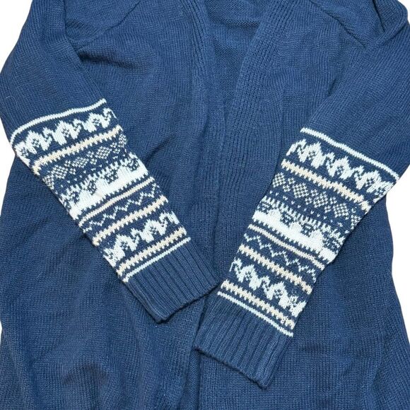 SHEIN Geometric Pattern Casual Cardigan - XL Dusty Blue - Picture 4 of 5